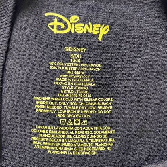 Disney Black/Pink/White Mickey/Minnie Graphic Short Sleeve T-Shirt- S - Picture 5 of 11